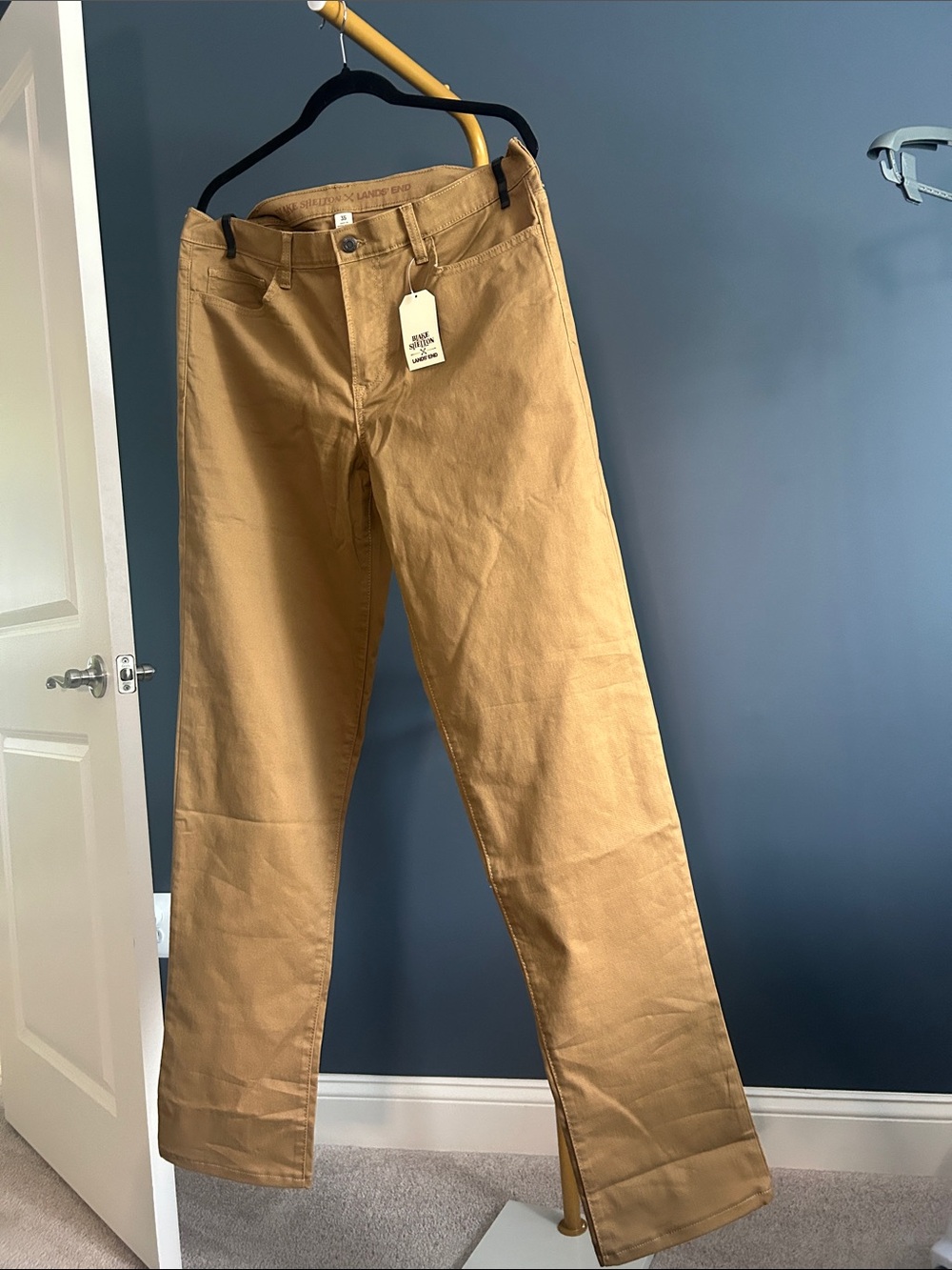 Lands' End Men's Khaki Work Chino Pants - Tan
